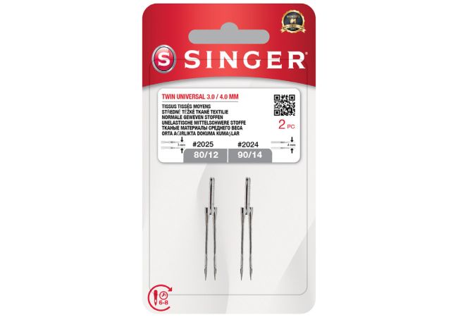 Jehly Singer 2024/2025 - 80/12, 3,0 mm + 90/14, 4,0 mm - 2 ks - Twin